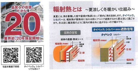 タイベックシルバーの動画も見れます
